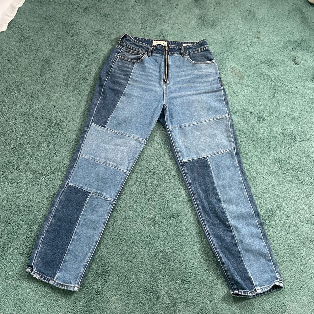 pacsun patch work mom jean
